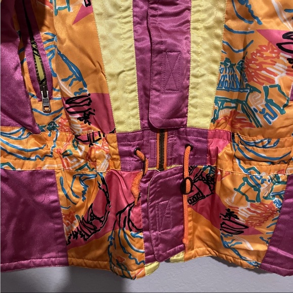 Vintage Colmar Colorful Ski Jacket With Hidden Hood Size- Large - Picture 8 of 14